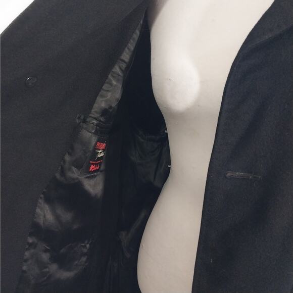 VINTAGE GIMBELS! 100% CASHMERE! BLACK CLASSIC WOMENS OVERCOAT, JACKET! SZ 14 - Picture 4 of 13